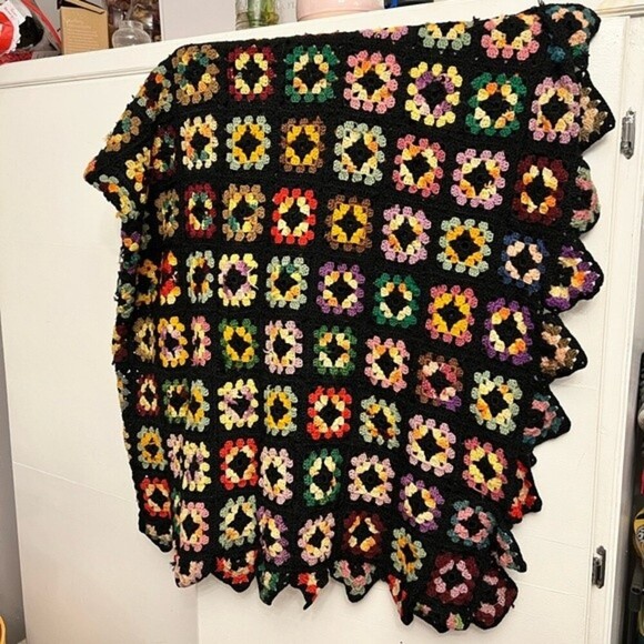 Other - Large Granny Square Crochet Blanket